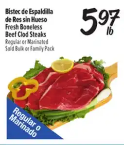 El Super Fresh Boneless Beef Clod Steaks offer