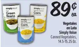 El Super Simply Value Canned Vegetables offer