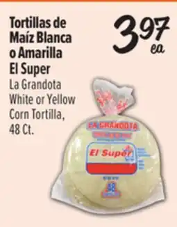 El Super La Grandota White or Yellow Corn Tortilla offer