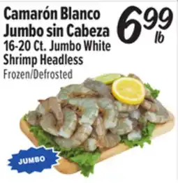 El Super 16-20Ct. Jumbo White Shrimp Headless offer