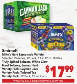 Vallarta Supermarkets Smirnoff offer