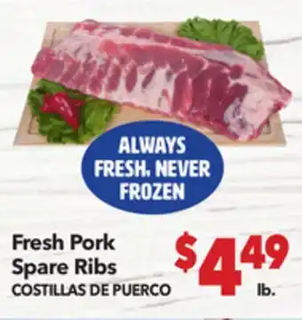 Vallarta Supermarkets Fresh Pork Spare Ribs / COSTILLAS DE PUERCO offer