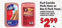 Vallarta Supermarkets Fud Cocido Pork Ham or Bar-S Pork Ham / JAMON COCIDO DE PUERCO FUD Y BAR-S JAMON DE PUERCO offer