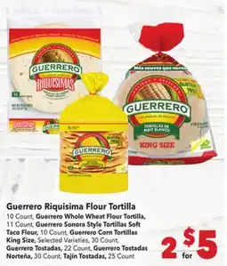 Vallarta Supermarkets Guerrero Riquísima Flour Tortilla offer