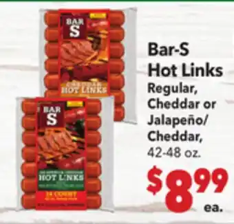 Vallarta Supermarkets Bar-S Hot Links offer