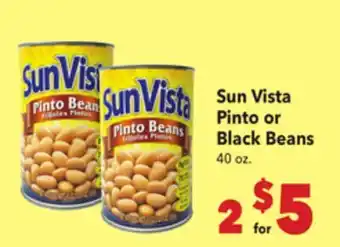 Vallarta Supermarkets Sun Vista Pinto or Black Beans offer
