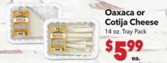 Vallarta Supermarkets Oaxaca or Cotija Cheese offer