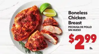 Vallarta Supermarkets Boneless Chicken Breast / PECHUGA DE POLLO SIN HUESO offer