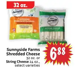 Foodmaxx Sunnyside Farms Shredded Cheese 32 oz. or String Cheese 24 oz offer