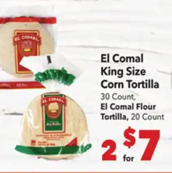 Vallarta Supermarkets El Comal King Size Corn Tortilla offer