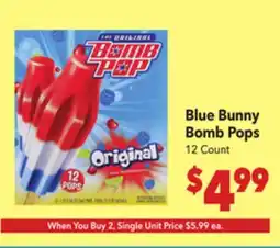 Vallarta Supermarkets Blue Bunny Bomb Pops offer