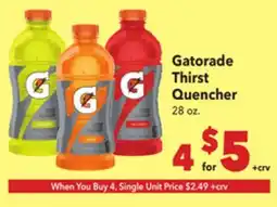 Vallarta Supermarkets Gatorade Thirst Quencher offer