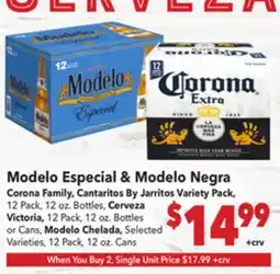 Vallarta Supermarkets Modelo Especial & Modelo Negra offer