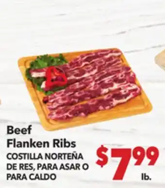 Vallarta Supermarkets Beef Flanken Ribs / COSTILLA NORTEÑA DE RES, PARA ASAR O PARA CALDO offer