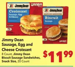 Vallarta Supermarkets Jimmy Dean Sausage, Egg and Cheese Croissant offer
