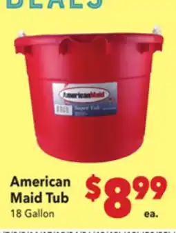 Vallarta Supermarkets American Maid Tub offer