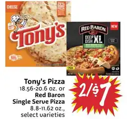 Foodmaxx Tony's Pizza 18.56-20.6 oz. or Red Baron Single Serve Pizza 8.8-11.62 oz offer