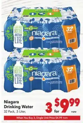 Vallarta Supermarkets Niagara Drinking Water offer