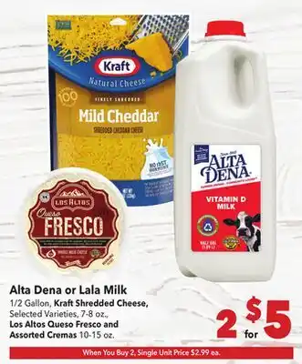 Vallarta Supermarkets Alta Dena or Lala Milk offer