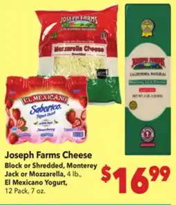 Vallarta Supermarkets Joseph Farms Cheese offer