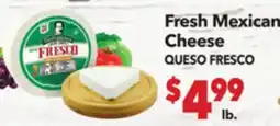 Vallarta Supermarkets Fresh Mexican Cheese / QUESO FRESCO offer