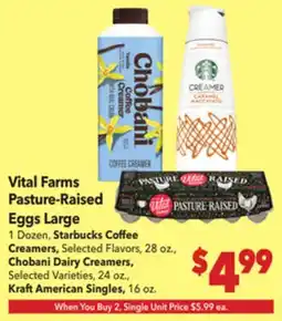 Vallarta Supermarkets Vital Farms Pasture-Raised Eggs Large offer