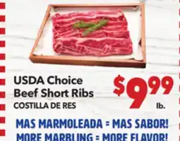 Vallarta Supermarkets USDA Choice Beef Short Ribs / COSTILLA DE RES offer