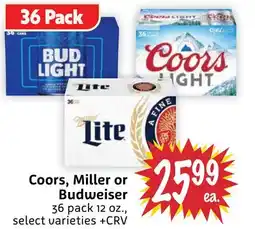 Foodmaxx Coors, Miller or Budweiser offer