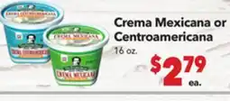 Vallarta Supermarkets Crema Mexicana or Centro americana offer