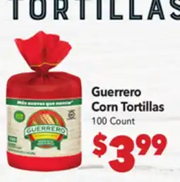 Vallarta Supermarkets Guerrero Corn Tortillas offer