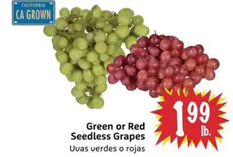 Foodmaxx Green or Red Seedless Grapes offer