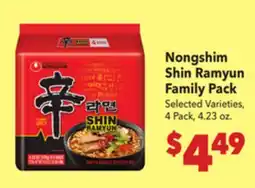 Vallarta Supermarkets Nongshim Shin Ramyun Family Pack offer