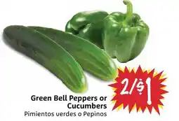 Foodmaxx Green Bell Peppers or Cucumbers offer