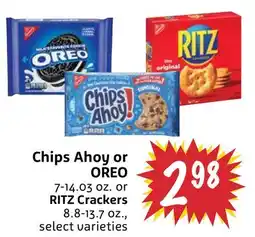 Foodmaxx Chips Ahoy or OREO 7-14.03 oz. or RITZ Crackers 8.8-13.7 oz offer
