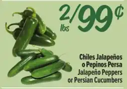 El Super Fresh Jalapeño Peppers or Persian Cucumbers offer
