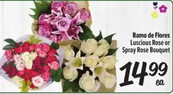 El Super Fresh Ramo de Flores Luscious Rose or Spray Rose Bouquet offer
