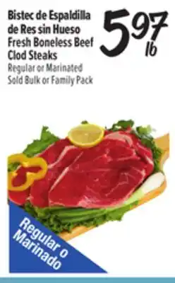 El Super Fresh Fresh Boneless Beef Clod Steaks offer
