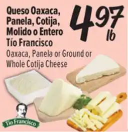 El Super Fresh Oaxaca, Panela or Ground or Whole Cotija Cheese offer