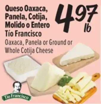 El Super Fresh Oaxaca, Panela or Ground or Whole Cotija Cheese offer