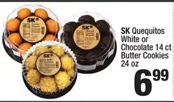 Super King Markets SK Quequitos White or Chocolate 14 ct Butter Cookies offer