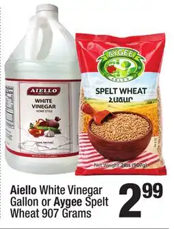 Super King Markets Aiello White Vinegar Gallon or Aygee Spelt Wheat 907 Grams offer
