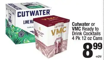 Super King Markets Cutwater or VMC Ready to Drink Cocktails offer