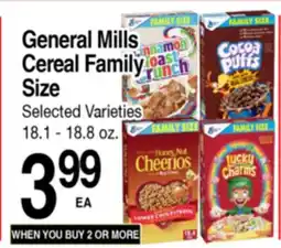Superior Grocers General Mills Cereal Family Size offer