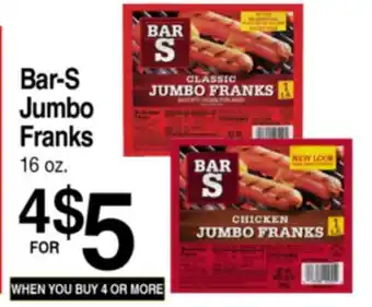 Superior Grocers Bar-S Jumbo Franks offer
