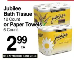 Superior Grocers Jubilee Bath Tissue or Paper Towels offer