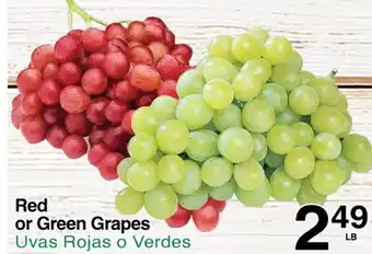 Superior Grocers Red or Green Grapes offer