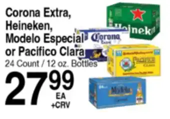 Superior Grocers Corona Extra, Heineken, Modelo Especial or Pacifico Clara offer