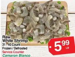 Superior Grocers Raw White Shrimp offer