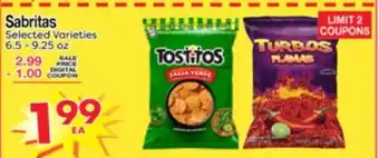 Superior Grocers Sabritas, Tostitos, Turbos offer