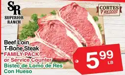 Superior Grocers Beef Loin T-Bone Steak offer